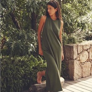 Zara olive green maxi dress